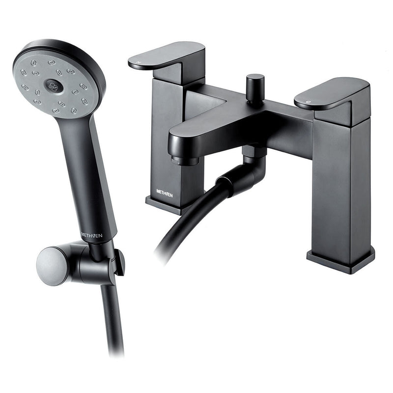 Methven Amio bath shower mixer Matte Black - British product