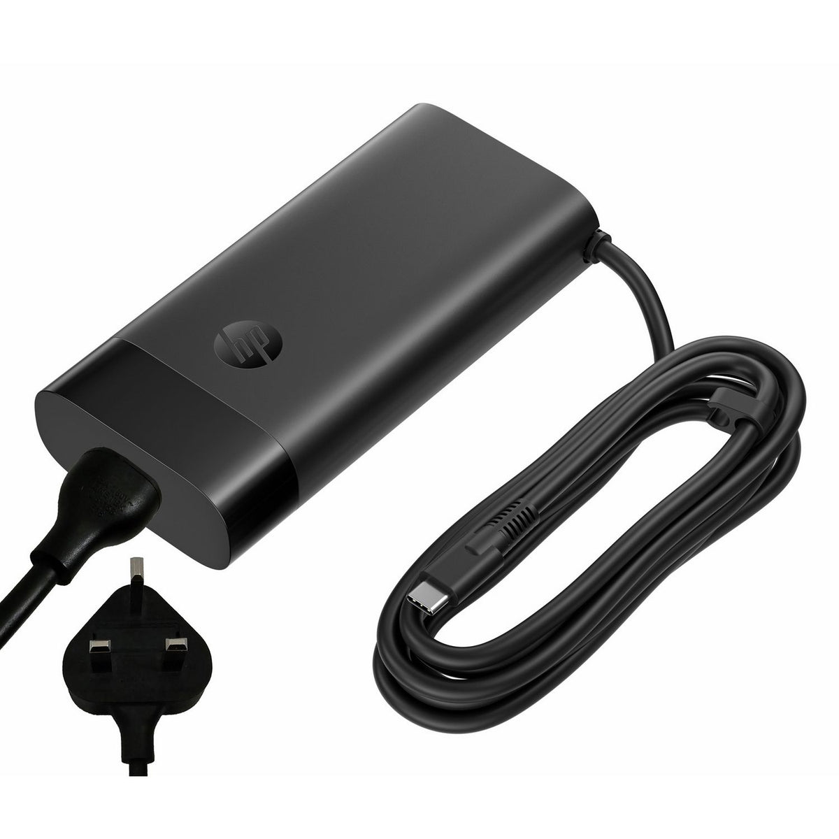 HP 140W USB-C laptop charger, imported from the UK