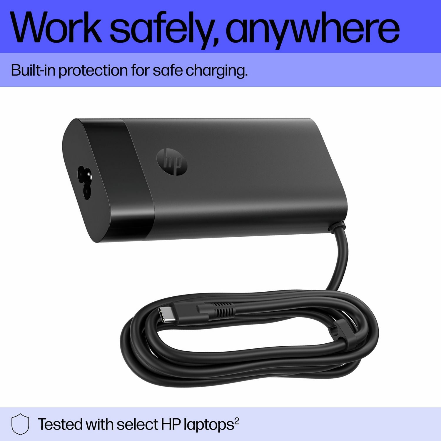 HP 140W USB-C laptop charger, imported from the UK