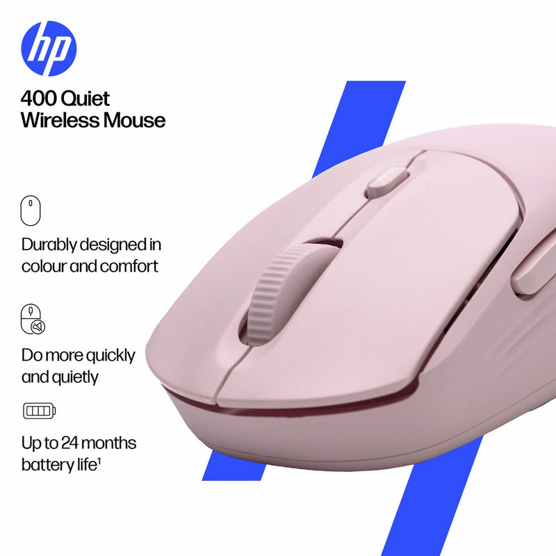 HP 400 quiet wireless mouse pink - British product