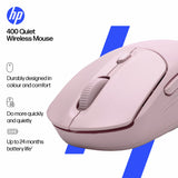 HP 400 quiet wireless mouse pink - British product