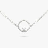 Revere sterling silver cubic zirconia charm bracelet 20cm, UK version