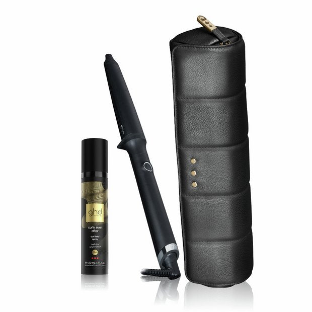 GHD creative curl wand bundle with tapered barrel, imported from the UK