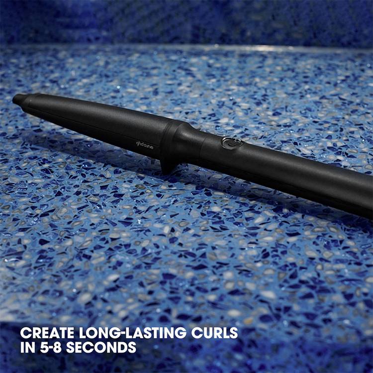 GHD creative curl wand bundle with tapered barrel, imported from the UK
