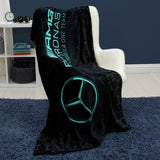 Mercedes F1 fleece throw black 150x100cm, UK version