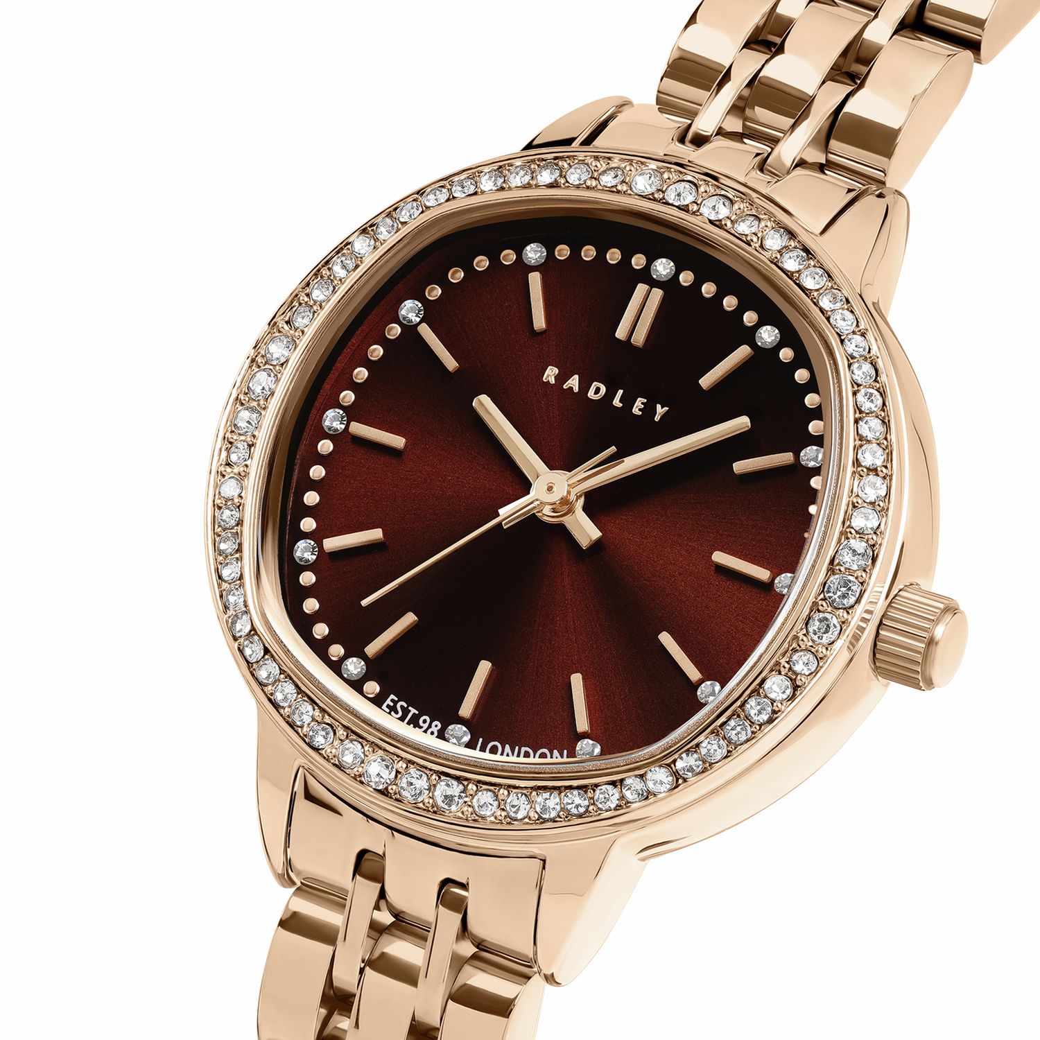 Radley brown dial rose gold bracelet watch 28mm - British product