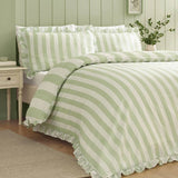 Catherine Lansfield seersucker green bedding set single (British brand)
