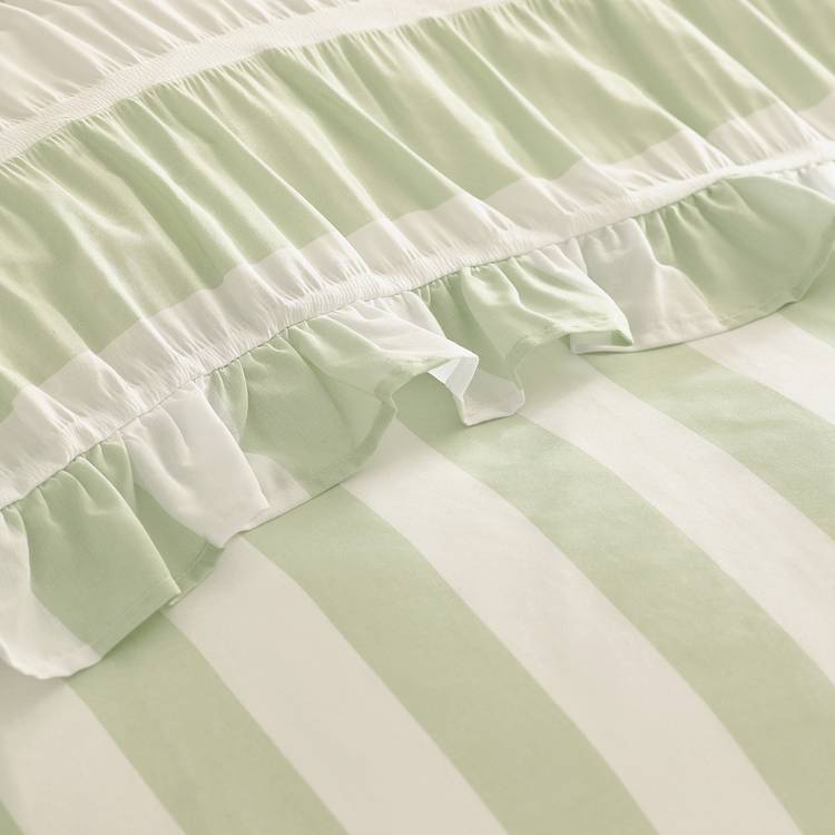 Catherine Lansfield seersucker green bedding set single (British brand)