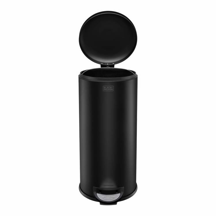 Black+Decker 30L dome lid pedal bin, imported from the UK