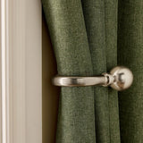 Argos Home metal ball curtain holdbacks silver 2 pack (British brand)