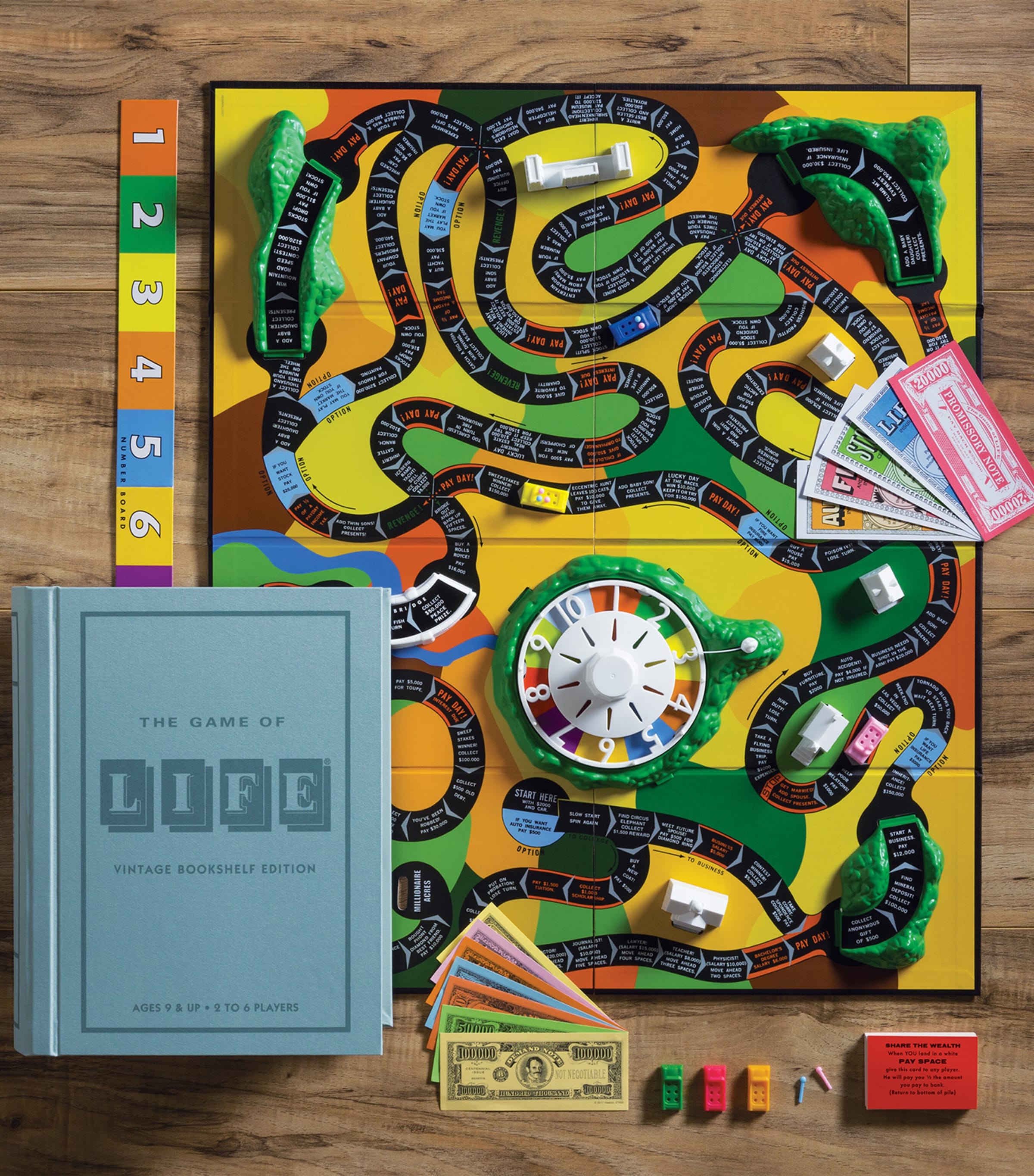 The Game of Life Vintage Bookshelf Edition board game (British brand)