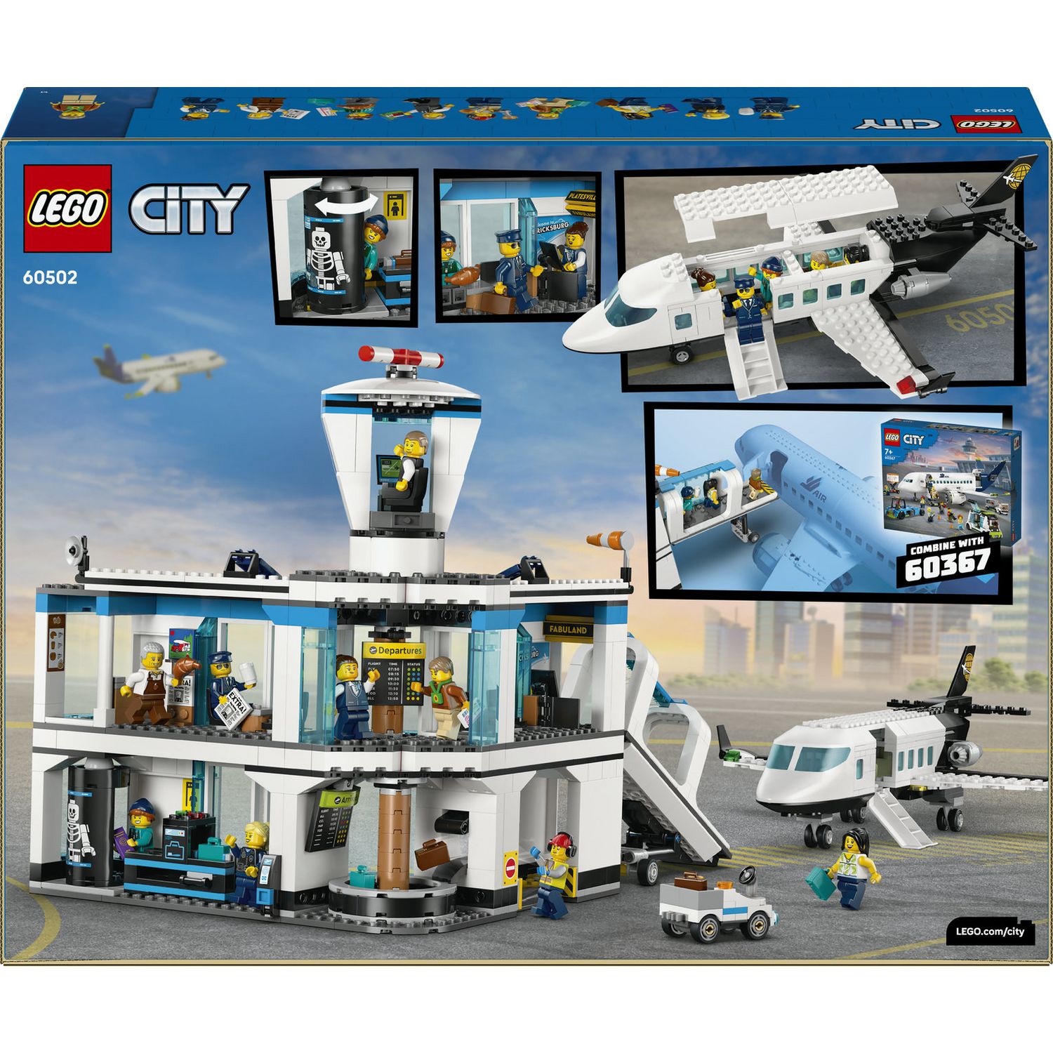 LEGO City Airport 60502 toy set 887 pieces, UK version