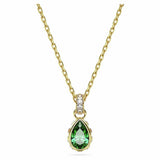 Swarovski gold-tone plated green stone pendant necklace, UK version