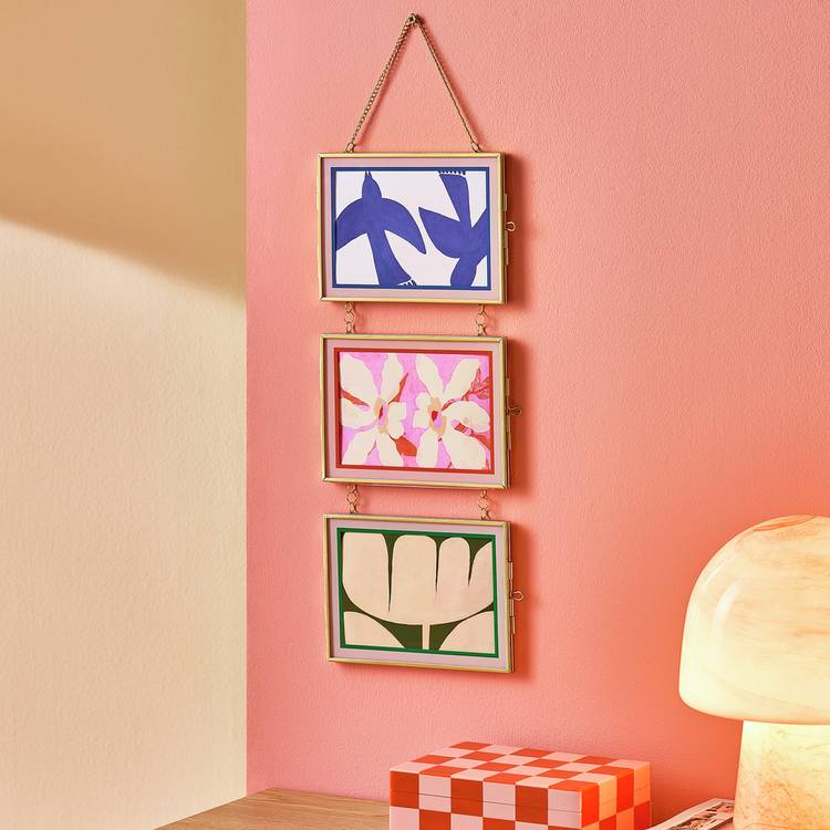 Habitat triple screenprint hanging picture frame 4x6, UK version