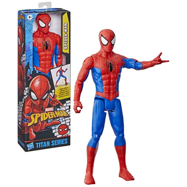 Hasbro Marvel Spider-Man Titan Series 12-inch action figure, imported from the UK