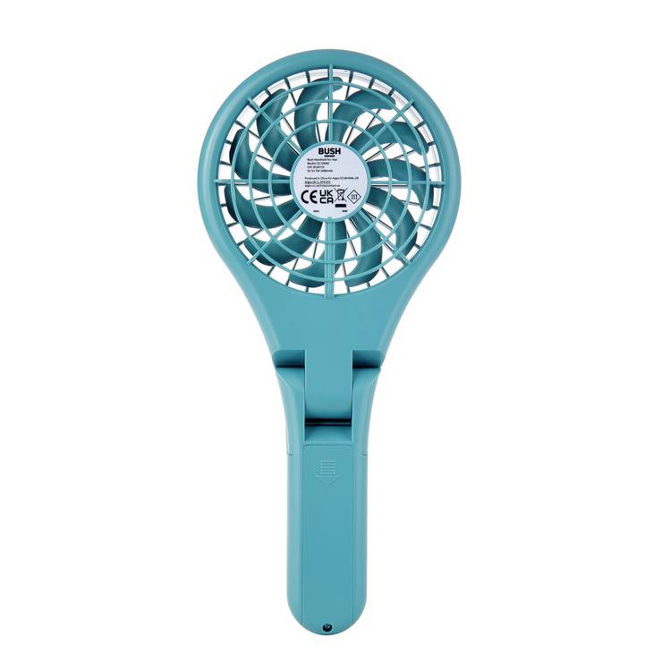 Bush handheld teal desk fan 4 inch (British brand)