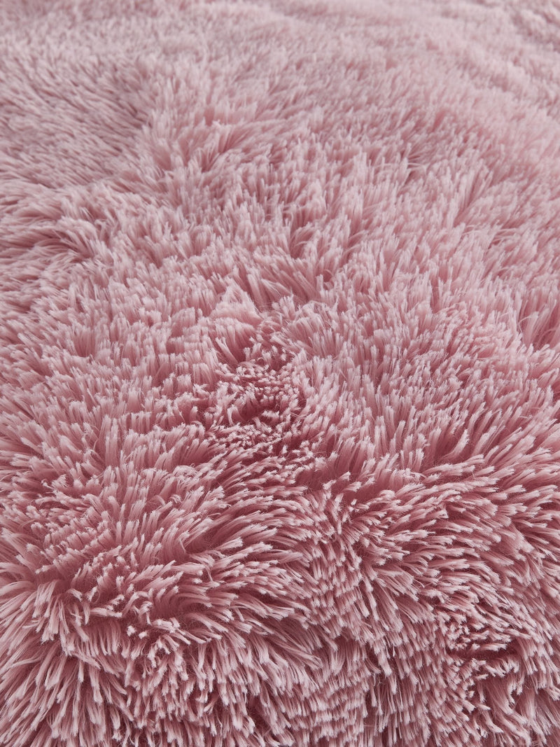 Catherine Lansfield Pink So Soft Cuddly Deep Pile Duvet Cover and Pillowcase Set - British product