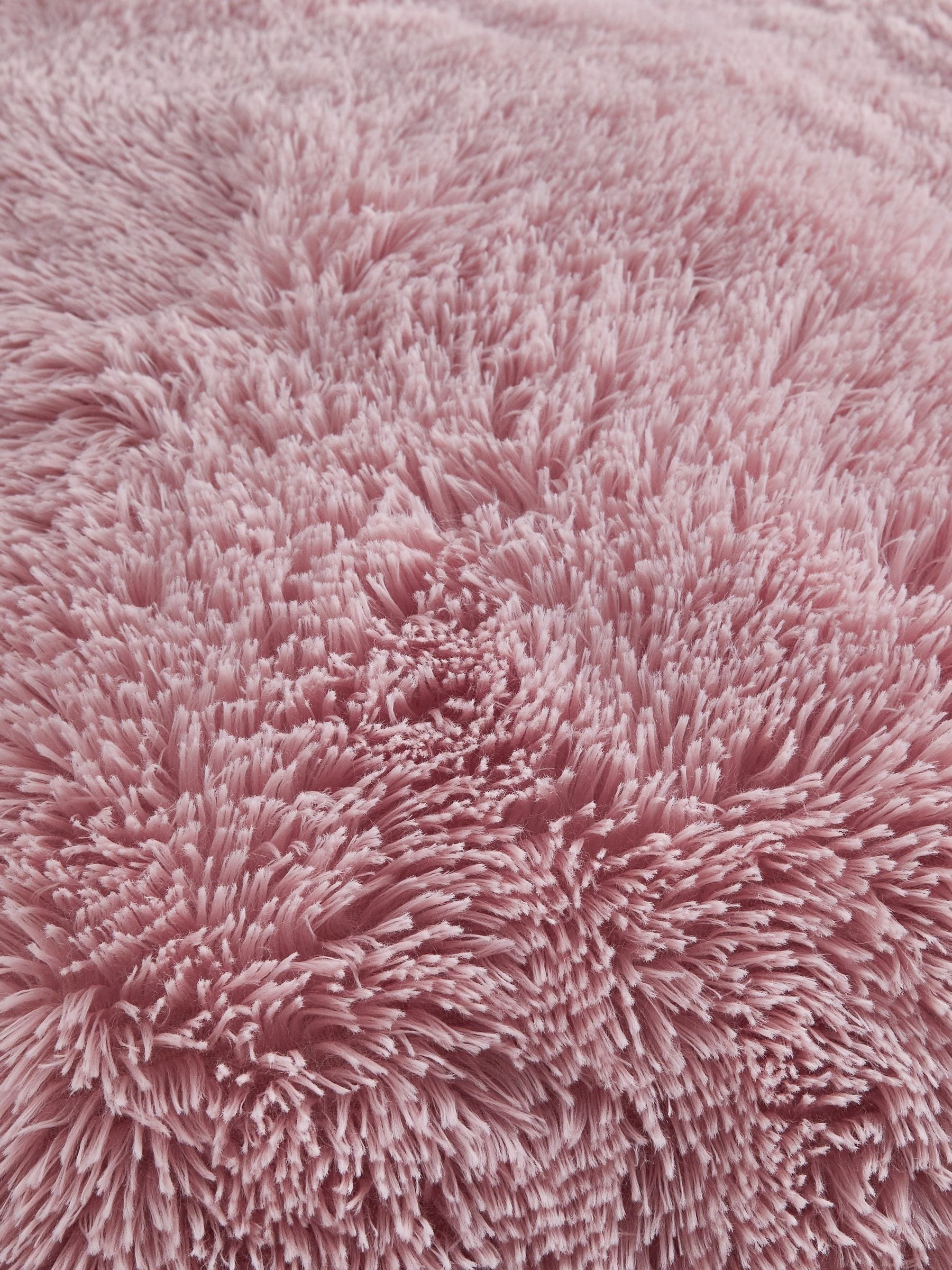Catherine Lansfield Pink So Soft Cuddly Deep Pile Duvet Cover and Pillowcase Set