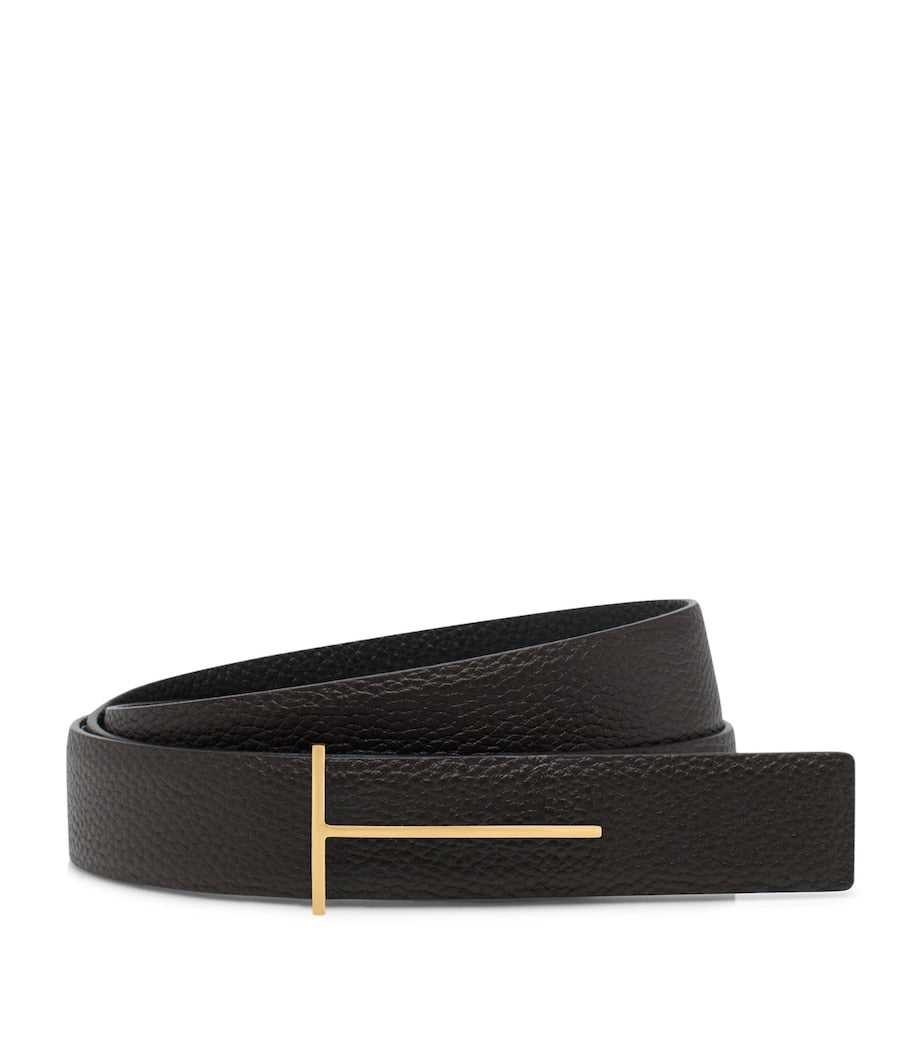 TOM FORD slim T belt calf leather 2.8cm - British product