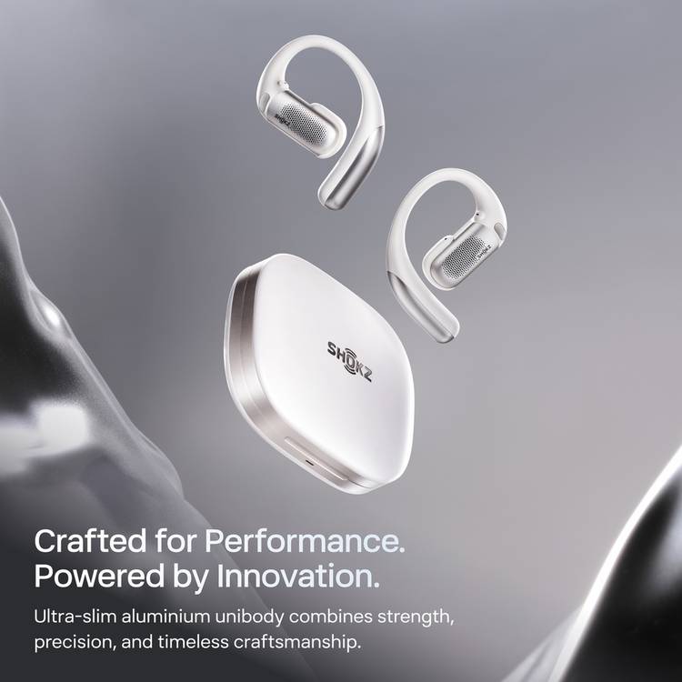 Shokz OpenFit Pro true wireless earbuds white, imported from the UK