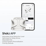 Shokz OpenFit Pro true wireless earbuds white, imported from the UK