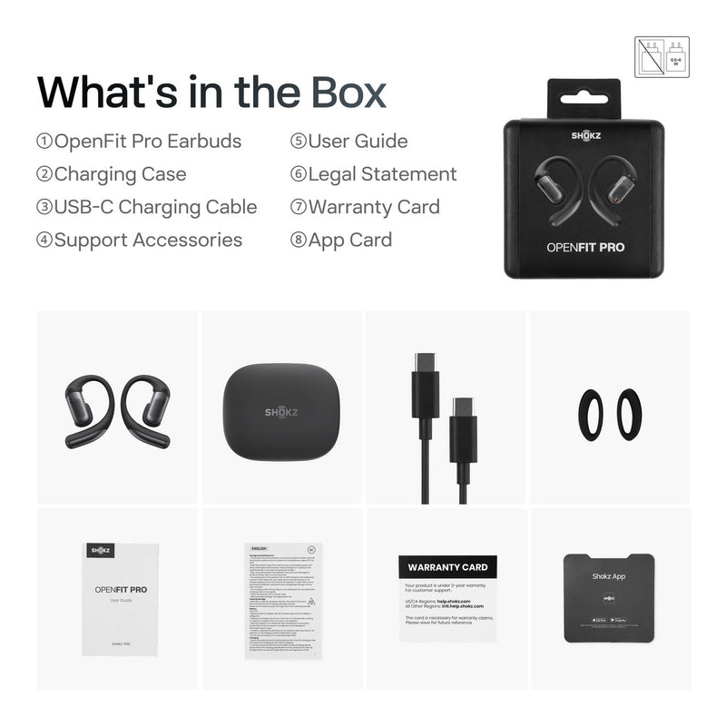 Shokz OpenFit Pro true wireless earbuds black - British product