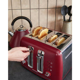 Morphy Richards Accents 4-slice toaster rhubarb red, UK version