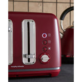 Morphy Richards Accents 4-slice toaster rhubarb red, UK version