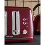 Morphy Richards Accents 4-slice toaster rhubarb red, UK version