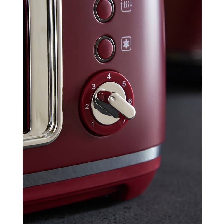 Morphy Richards Accents 4-slice toaster rhubarb red, UK version