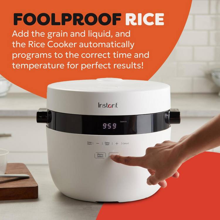 Instant Pot 5L Rice Cooker White, imported from the UK