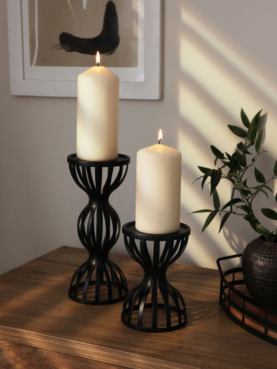 Next Black Wire Pillar Candle Holder for Home Decor- Buy online at McGrocer