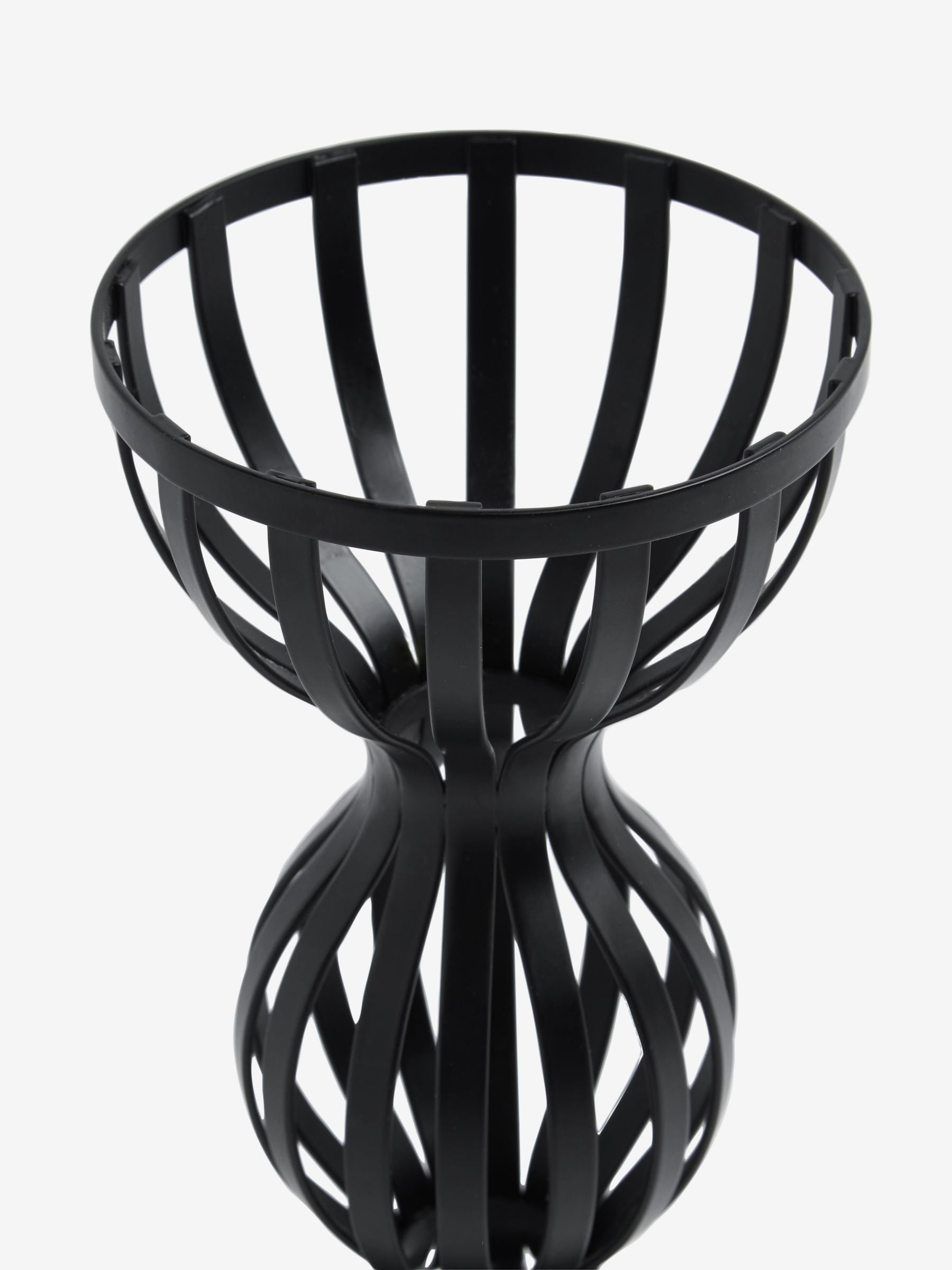 Black wire pillar candle holder - British product