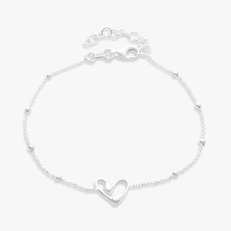 Revere sterling silver heart bracelet (British brand)