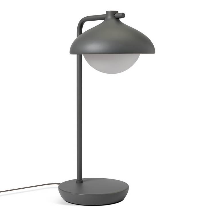 Habitat Acorn desk lamp dark grey metal, imported from the UK