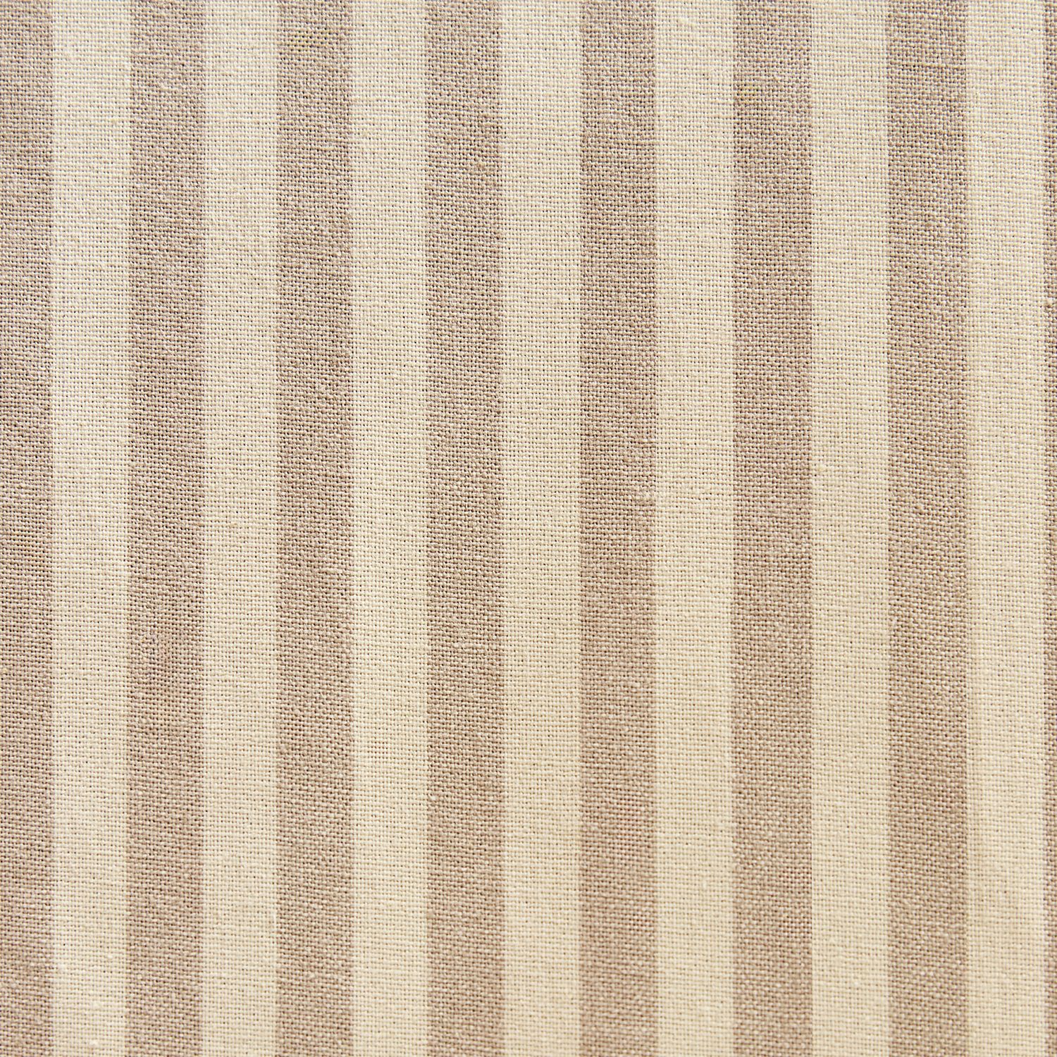Habitat Yarn Dye Stripe Blackout Pencil Pleat Curtains - Latte - 117x183cm