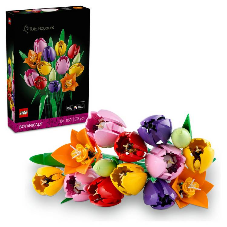 LEGO Botanicals Tulip Bouquet building set 576 pieces - British product