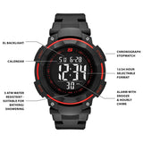 Skechers Ruhland black strap digital chronograph watch (British brand)