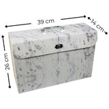 Cathedral expanding file box white grey 19 pockets, imported from the UK