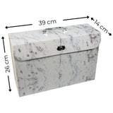 Cathedral expanding file box white grey 19 pockets, imported from the UK