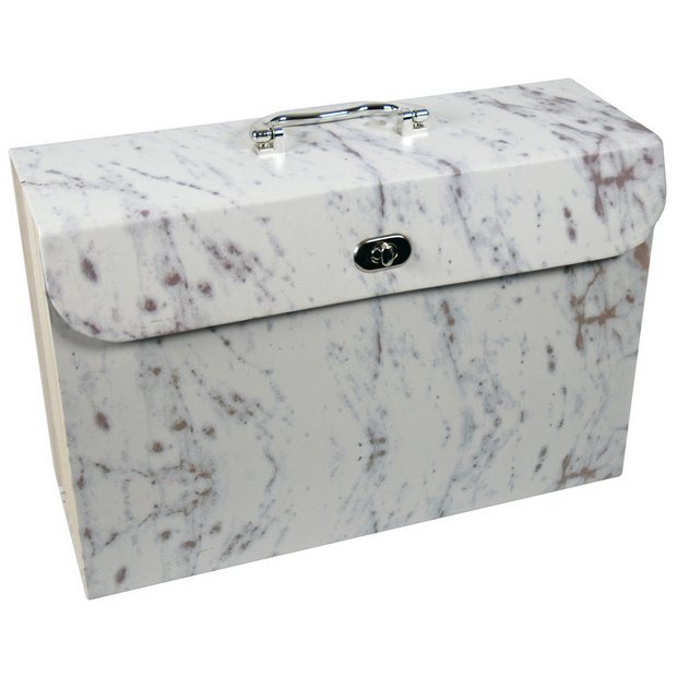 Cathedral expanding file box white grey 19 pockets, imported from the UK