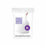 Simplehuman Code K bin liners pack of 20 - British product