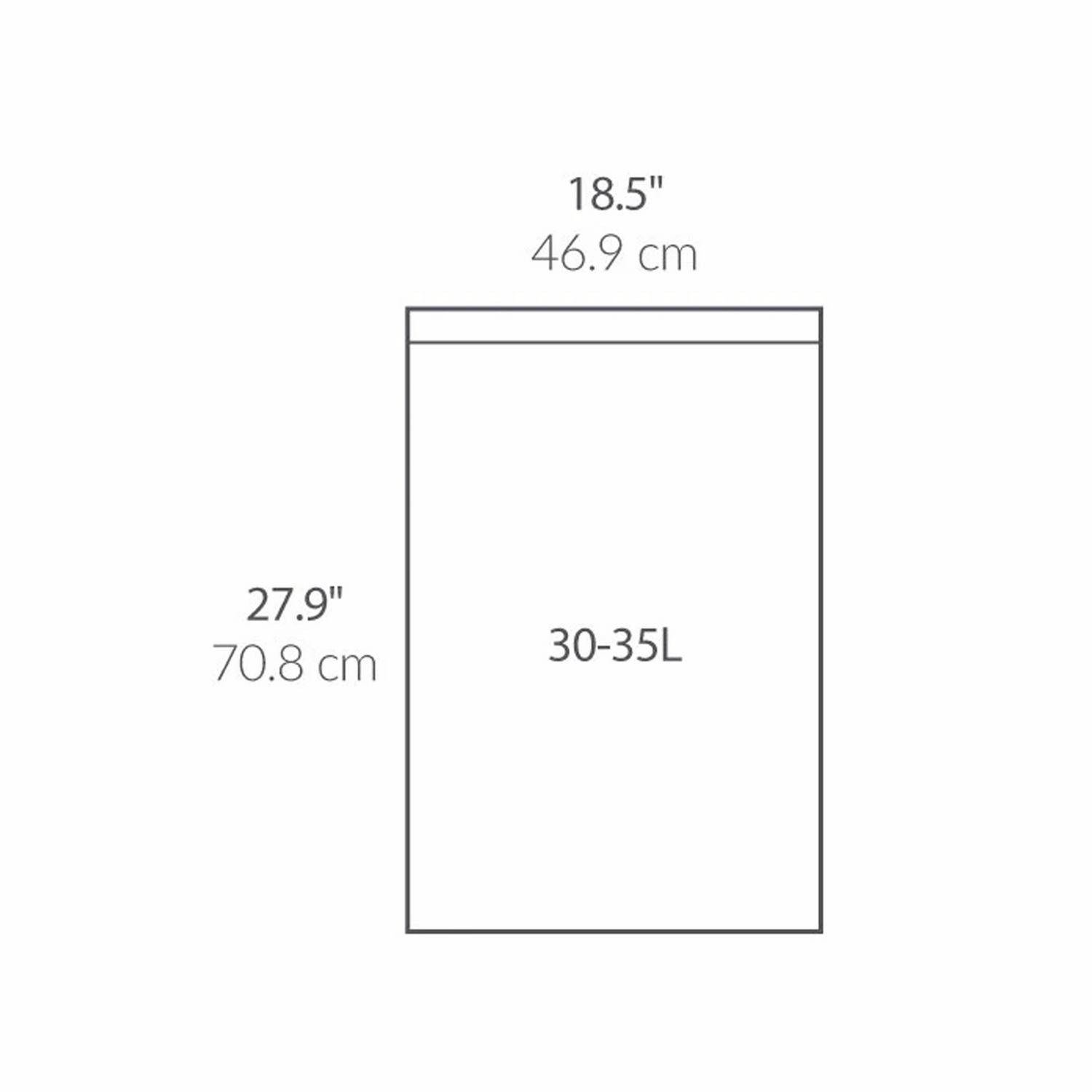 Simplehuman bin liners Code H 35L pack of 20, imported from the UK