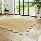 Think Rugs Savannah natural jute flatweave rug 120x170cm, imported from the UK