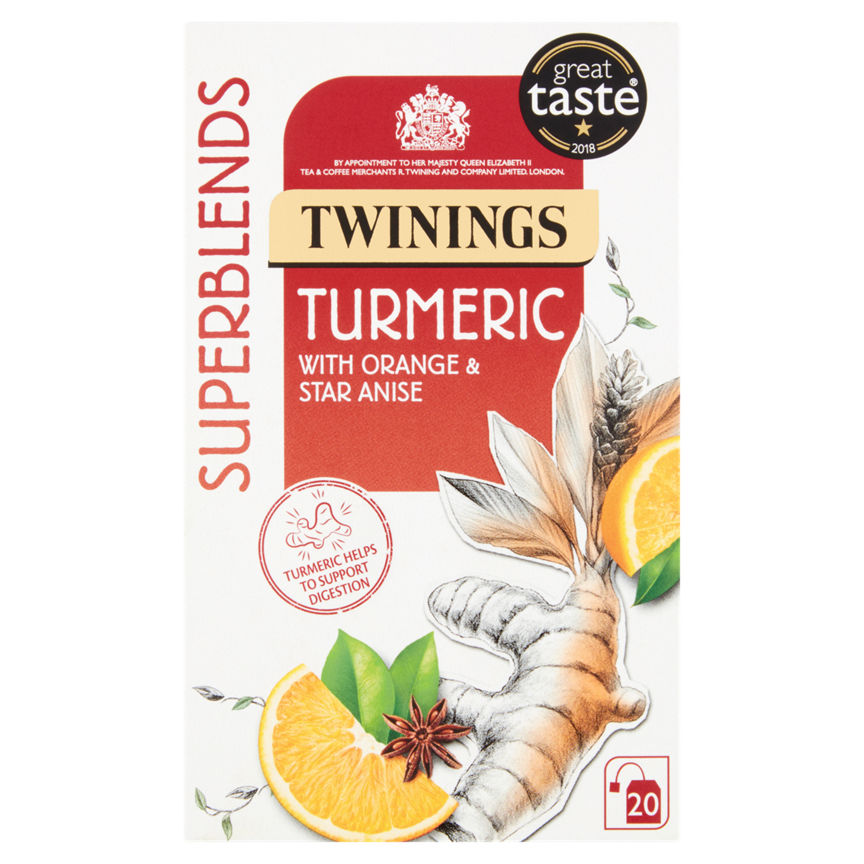 Twinings Superblends Turmeric with Orange and Star Anise, 20 Tea Bags