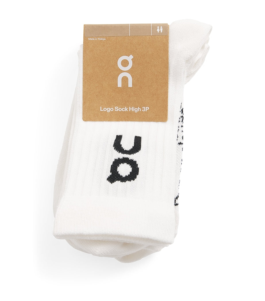 On Logo High Socks pack of 3, imported from the UK