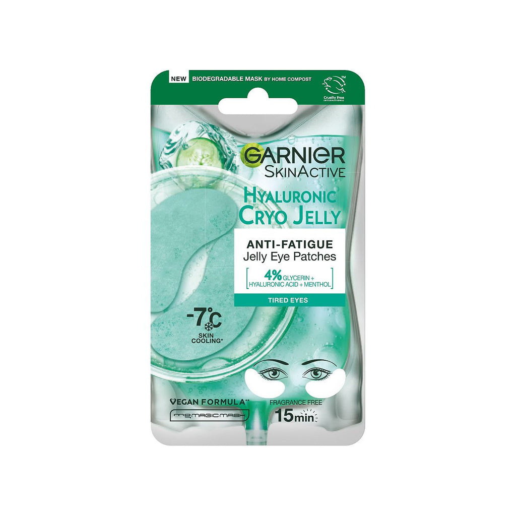 Garnier Anti-Fatigue Hyaluronic Acid & Icy Cucumber Cryo Jelly Eye Patches