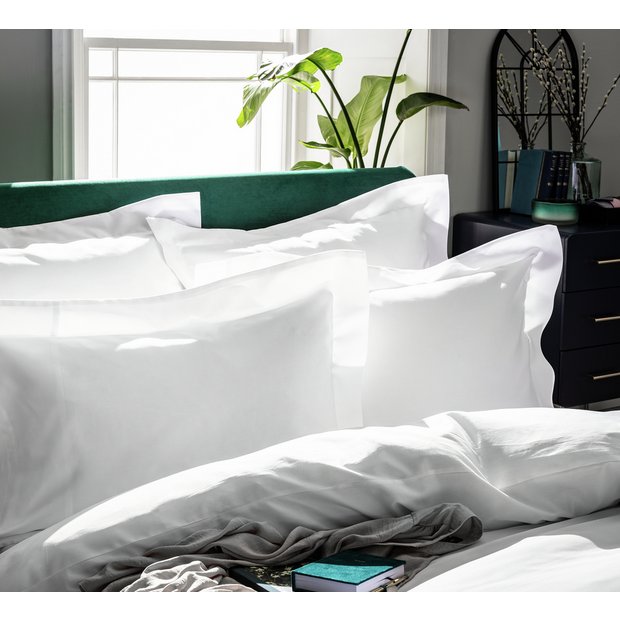 Habitat Egyptian cotton oxford pillowcase pair white (British brand)
