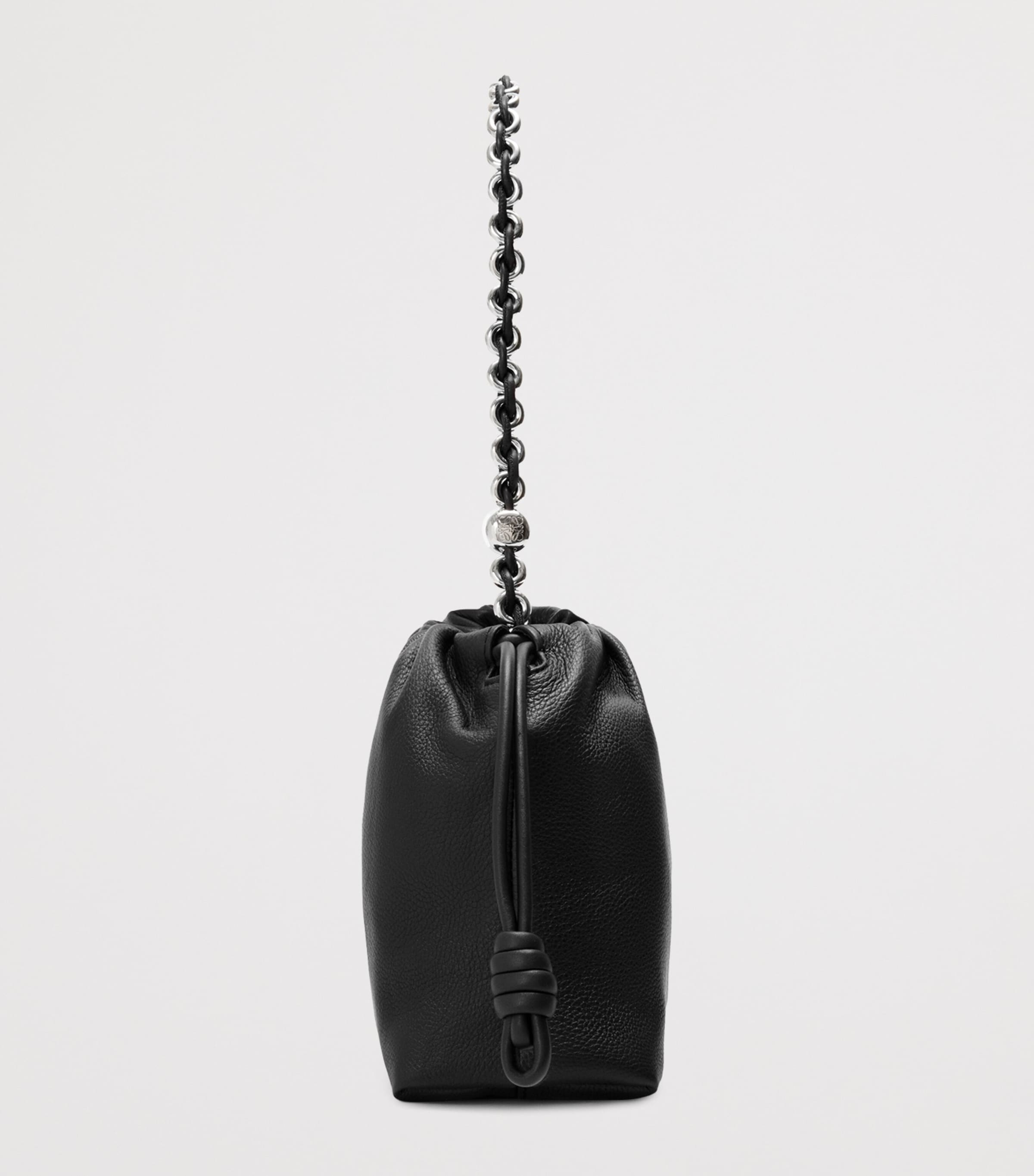 LOEWE Flamenco shoulder bag in leather with knotted drawstrings - British product