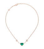 Chopard Happy Hearts necklace rose gold malachite diamonds, imported from the UK